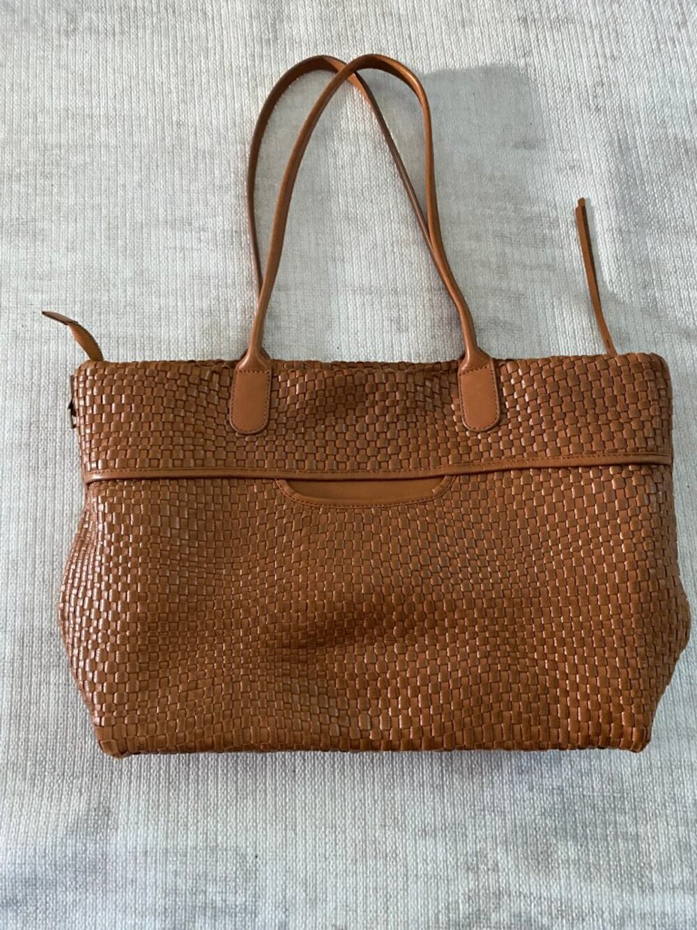 HOBO Bolder Wave Weave Leather Woven Tote Bag - Picture 4 of 11